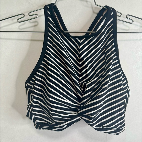 Kona Sol Striped Bikini Top ~ Size M - Picture 1 of 3